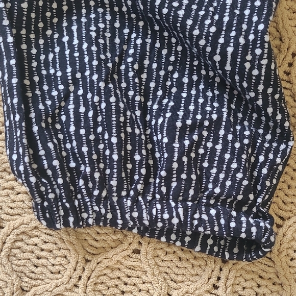 Garnet Hill Black & White Tassle-Tie Knit Dress - Size M - Picture 5 of 8